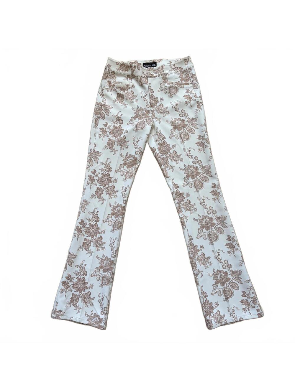 Sanderson of London x Paige Naomi Trousers Pants Floral White Women's Size 4